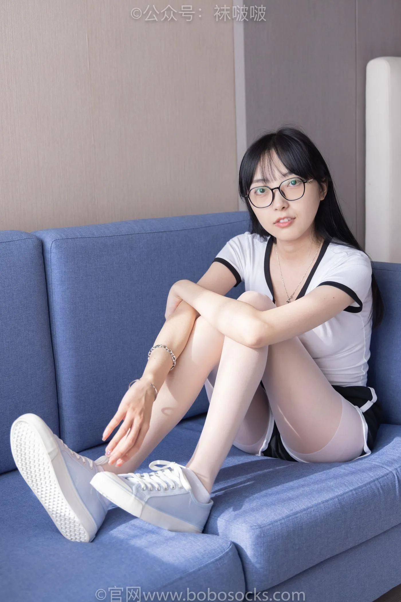 [BoBoSocks袜啵啵]NO.037 稚予-帆布鞋、短白棉袜、白丝 [136P]插图3